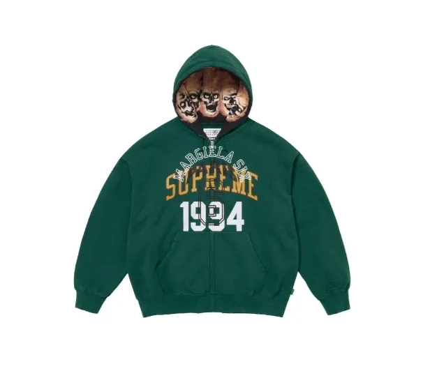 Green SS M Zipper 24 MM6 Hoodie L Black Hooded XL Grey S 0805